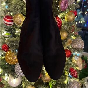 Manolo Blahnik Black Suede Ankle Booties